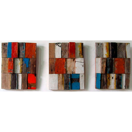 Recuerdos del Mar 3 (Triptych), Assemblage, 30x40cm cu / 11.8x15.7in ea