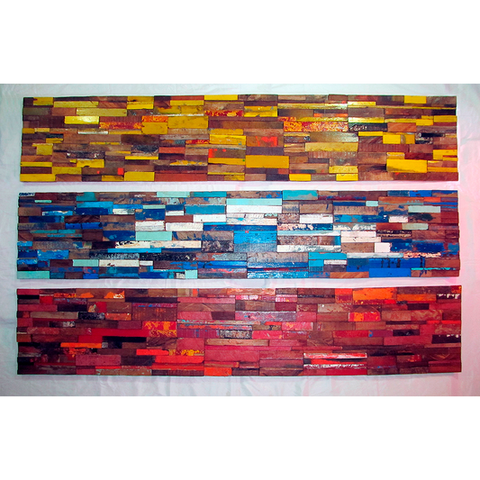 Espíritu de Libertad (Triptych), Assemblage, 185x120cm / 72.8x47.2in