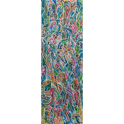 Acid Fungi, Acrylic on Canvas, 120x40cm / 47.2x15.7in