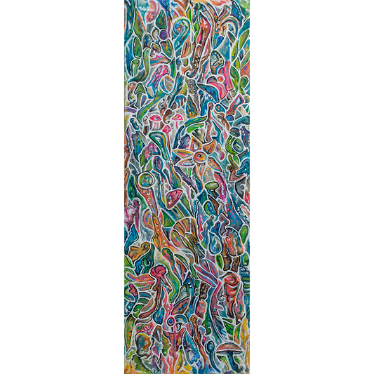 Acid Fungi, Acrylic on Canvas, 120x40cm / 47.2x15.7in