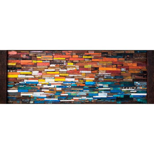 Atardecer 2, Assemblage, 126x44cm / 49.6x17.3in