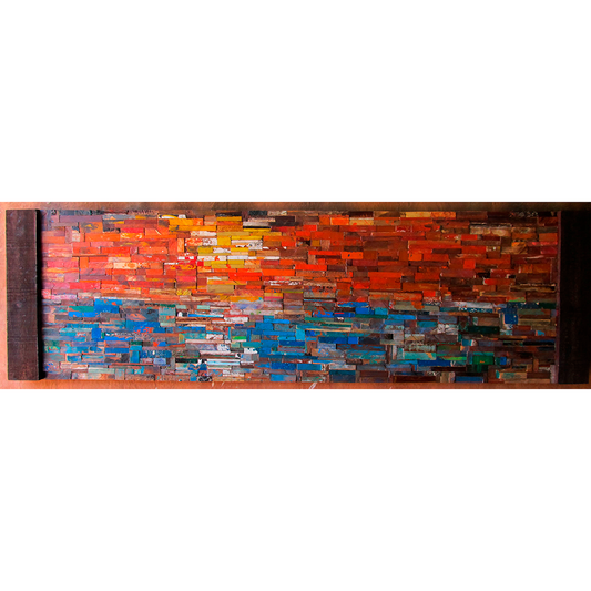 Atardecer en Margarita, Assemblage, 220x65cm / 86.6x25.6in