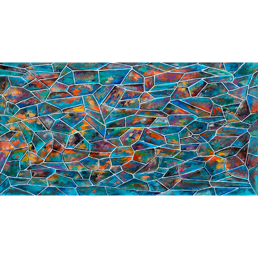 Coral Reef, Acrylic on Canvas, 60x30cm / 23.6x11.8in