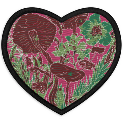 Mush Heart Purple, Embroidered patches