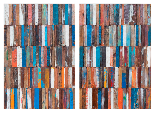 Recuerdos del Mar (Diptych), Assemblage, 40x60cm cu / 15.7x23.6in ea