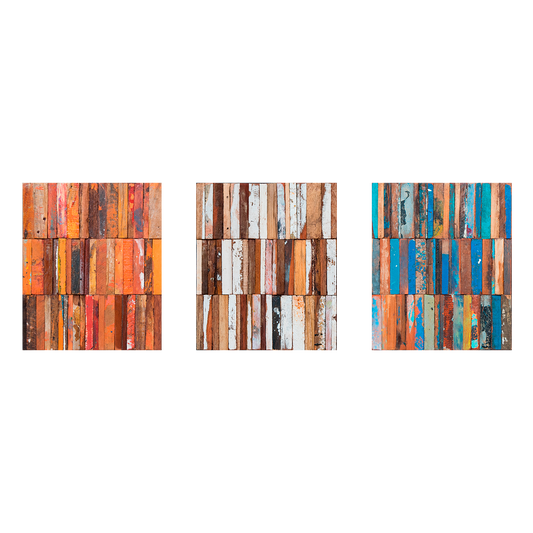 Recuerdos del Mar (Triptych), Assemblage, 30x36cm cu / 11.8x14.2in ea