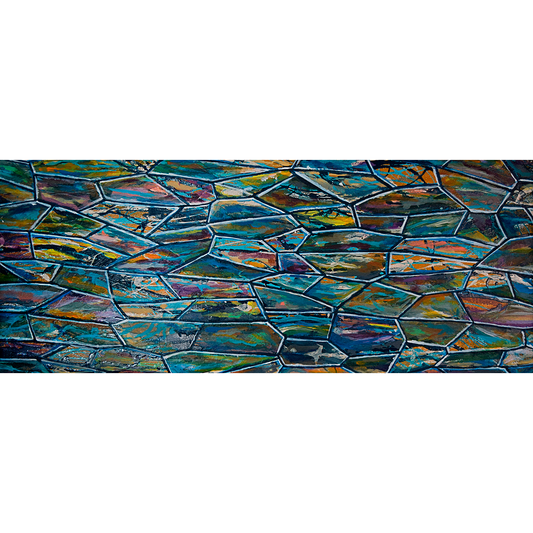 Traffic, Acrylic on Canvas, 50x20cm / 19.7x7.9in