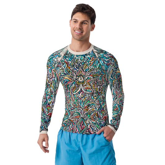 Yoggi Flower 2, Men's Rash Guard