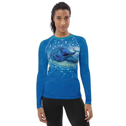 Humpback Whale, Women's Rash Guard