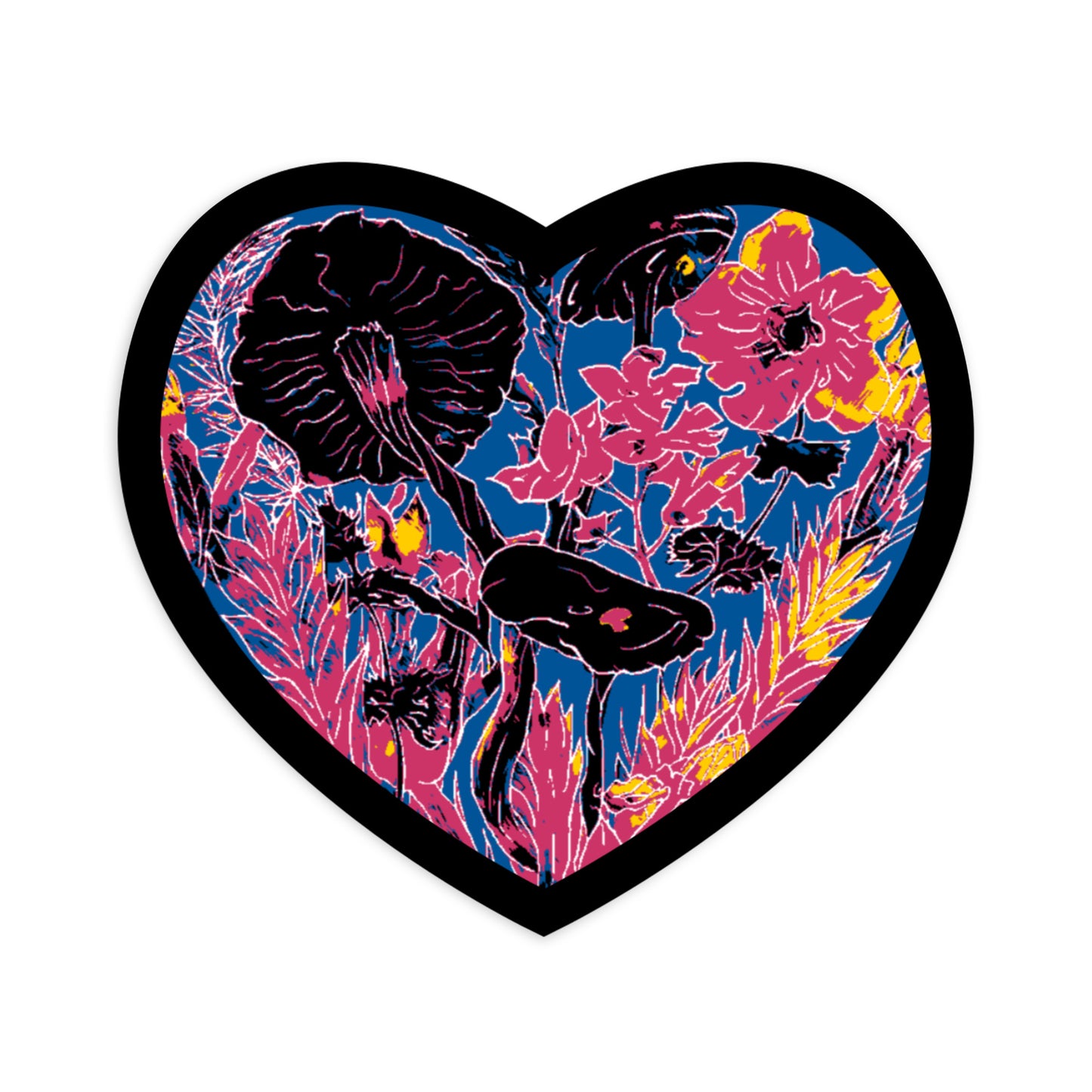 Mush Heart Blue, Embroidered patches