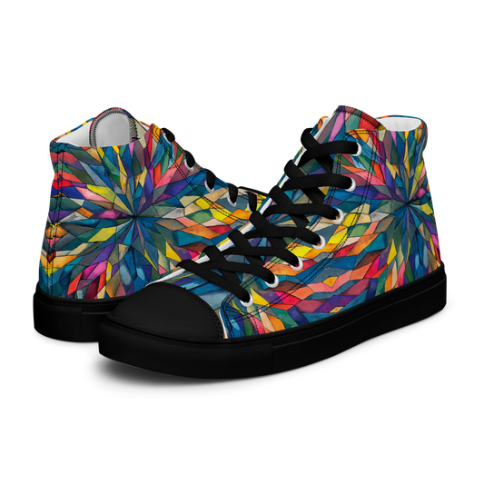 Crystals, Men’s high top canvas shoes