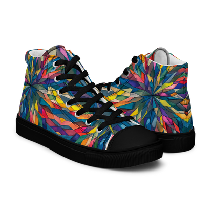 Crystals, Men’s high top canvas shoes