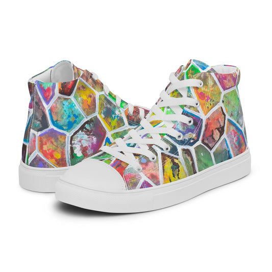 Fractility, Men’s high top canvas shoes