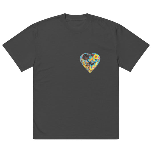 Mush Heart + Mush Cascade, Unisex Oversized T-Shirt