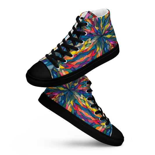 Crystals, Women’s high top canvas shoes